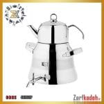 کتری با دو قوری شیر دارهرمی دسته دو تکه - Image 2